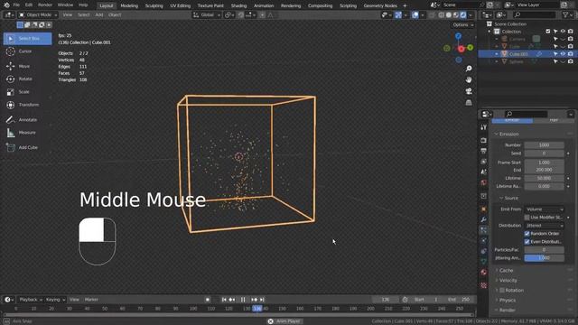 Blender Tutorial - Filled particles illusion смотреть онлайн