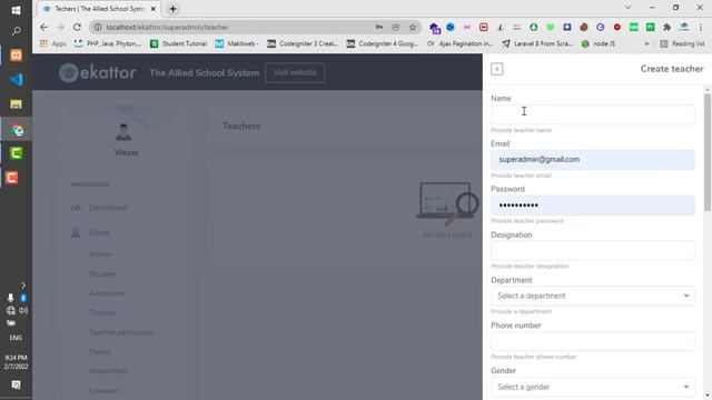 Ekattor School Management System Settings смотреть онлайн
