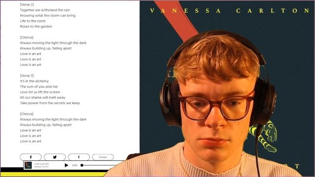 Vanessa Carlton - Love is an Art REACTION and REVIEW смотреть онлайн