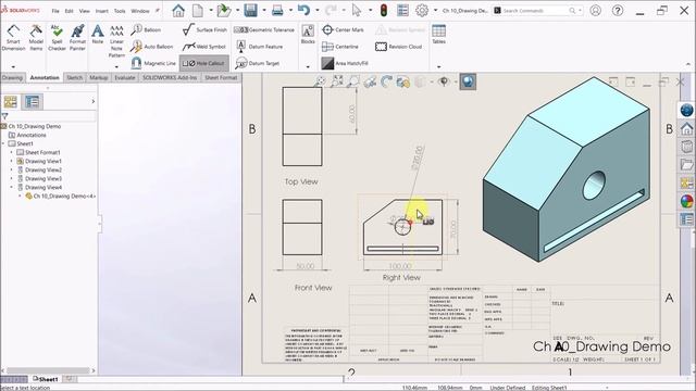 Learn SOLIDWORKS-Second Edition | 10. Basic SOLIDWORKS Drawing Layout and Annotations смотреть онлайн