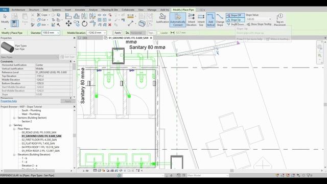 Revit MEP Tutorial : How to change pipe slope from Percentage to Ratio in Revit смотреть онлайн