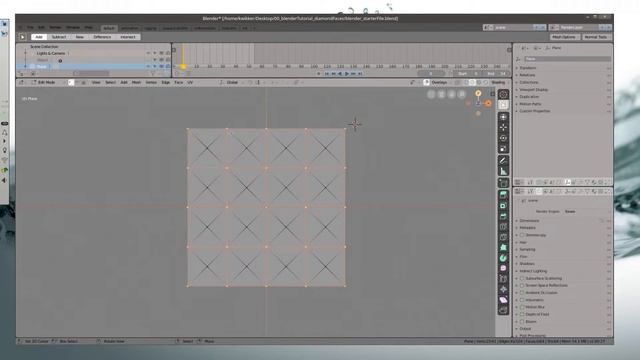 Blender 2.8 Tip : Rotate Quads on any mesh by 45 Degrees. смотреть онлайн