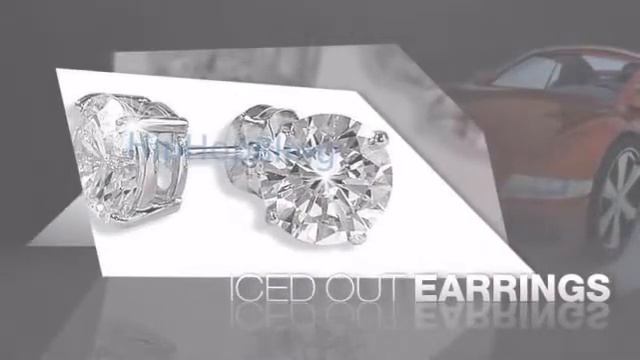Bling Bling 8mm Round Signity CZ Diamond Solitaire Earrings смотреть онлайн