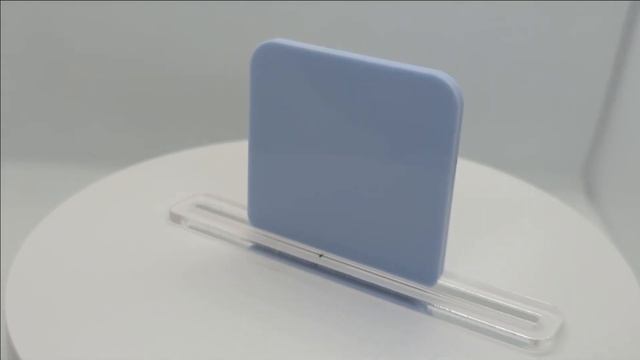 Blue Macaron / Engraved On Matte Side - 360 View (3mm Cast Acrylic)