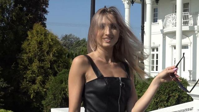 Super Legs - high heels , black fishnet stockings , leather mini dress , - what to wear on Tuesda смотреть онлайн