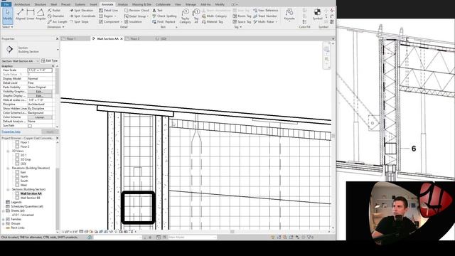 Construction Detail with Copper Cladding in Revit смотреть онлайн