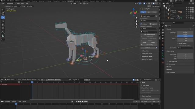 Dog Blender Rig | Auto-Rig Pro: Rig Library смотреть онлайн