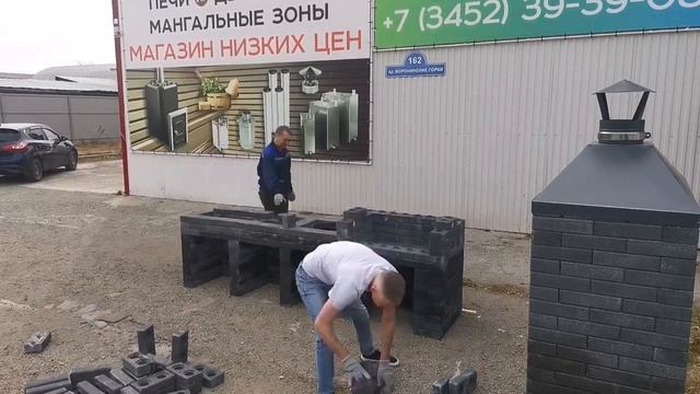 Сборка мангальной зоны из кирпича своими руками смотреть онлайн