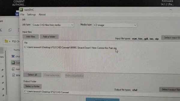 Gametab - Convert ISO to CHD file