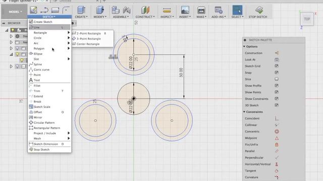 How to Model a Fidget Spinner using Fusion 360 смотреть онлайн