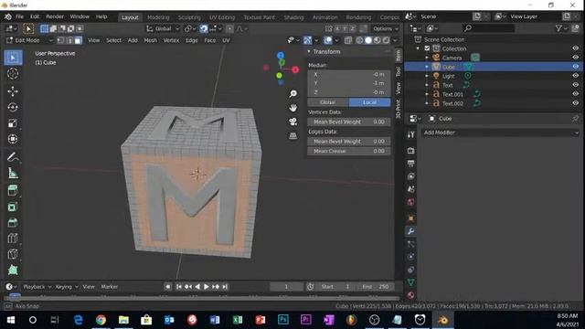 Blender Tutorials: 3D Letter Block смотреть онлайн
