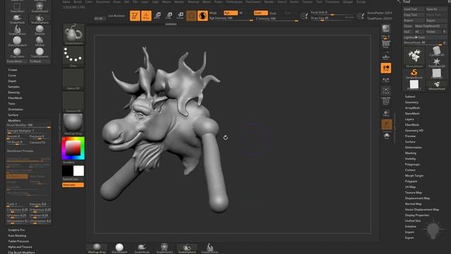 017 ZBrush 2018 New Snakehook Functionality смотреть онлайн