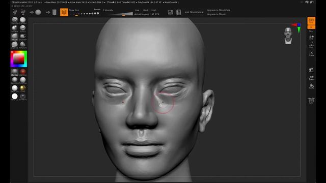ZBrush Core Mini - Face Sculpting Timelapse смотреть онлайн