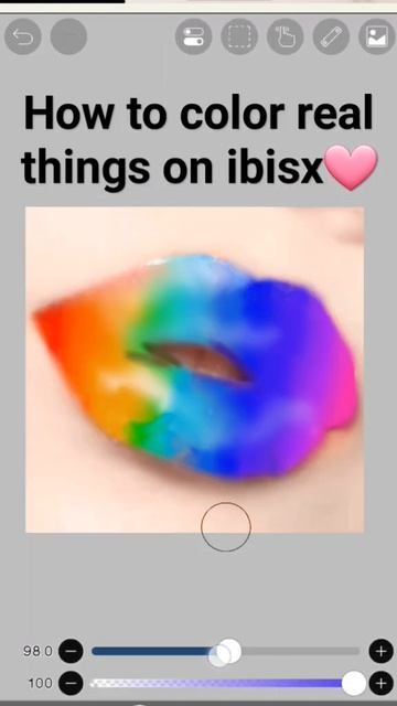 How To Color Real Things On Ibis🩷🩷💜💜#ibispaintx #edit #rainbow #digitalart #lips