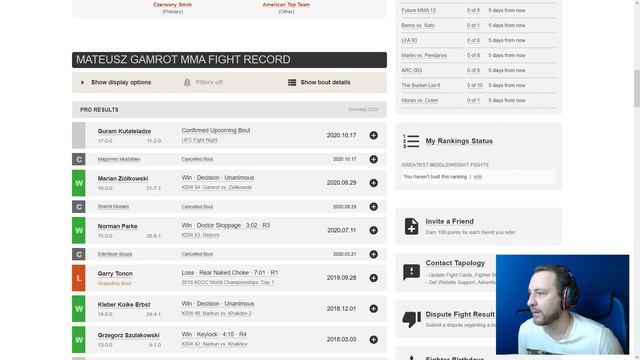 UFC Матеуш Гамрот — Гурам Кутателадзе смотреть онлайн