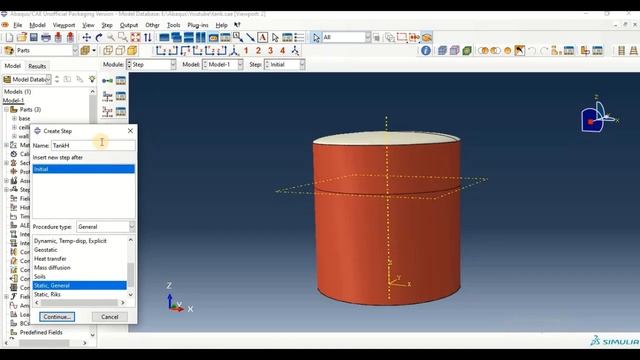 Tank Analysis hydrostatic load using Abaqus #abaqus #simulation #fem #xfem смотреть онлайн