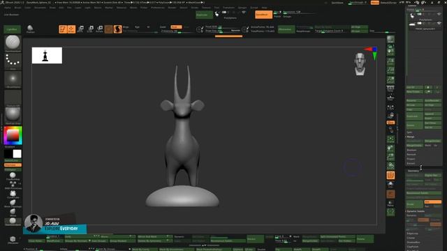 Sculptris Pro Mode in Zbrush basic Sculpting Tamil tutorial /starkstefen смотреть онлайн