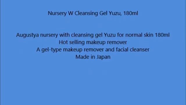 Nursery W Cleansing Gel Yuzu, 180ml смотреть онлайн