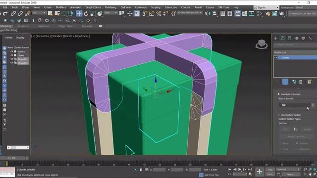 Gift Box modeling on 3Dsmax смотреть онлайн