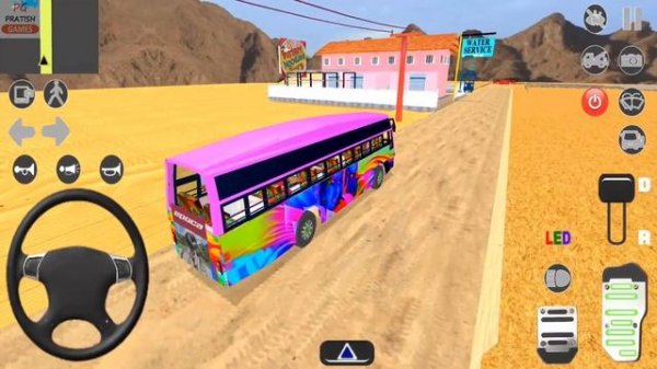 Indian Bus Driving on Rajasthan State Highway | Bus Simulator Real - #54 Android Video | Bus Games
