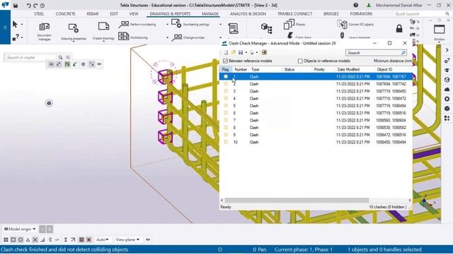BIM Tekla Structures - Clash Detection смотреть онлайн