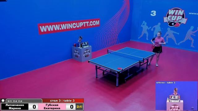 Литовченко Марина 2-3 Губская Екатерина Восток 3 WIN CUP 08.07.2020 Прямой эфир Зал 3 смотреть онлайн