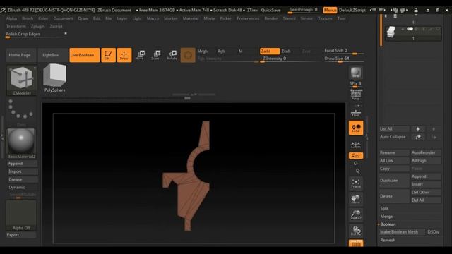 Hardsurface gunpart Modeling speed Tutorial With Zbrush+Maya смотреть онлайн