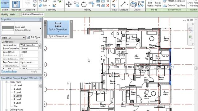 Revit Architecture Quick Dimension extension create dimensions by predefined configuration смотреть онлайн