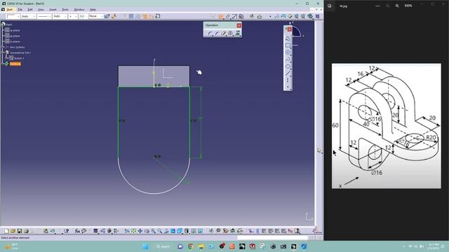 CATIA V5 TUTORIAL EXERCISE 10 смотреть онлайн
