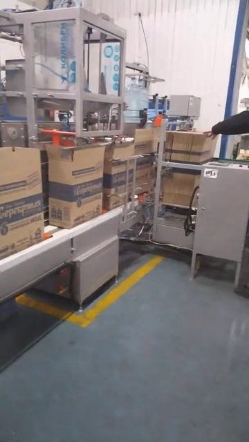 Автомат упаковщик бутылок в формируемые короба 10 л. смотреть онлайн