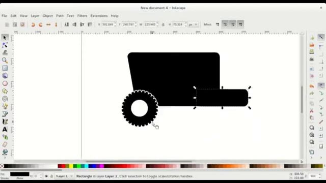 Drawing a tractor in Inkscape смотреть онлайн