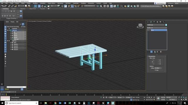 Modeling a table with 3ds Max 08: Using the mirror modifier смотреть онлайн