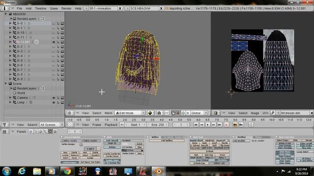 NBA2k14 Transfer hair From Headshape to Other Headshape (BLENDER) смотреть онлайн