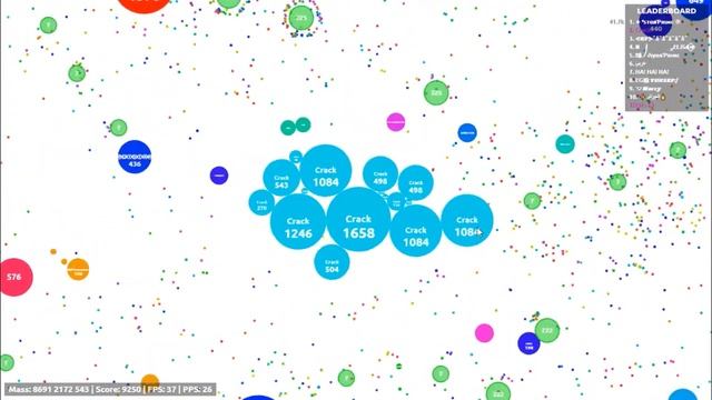 AGARİO SOLO GAMEPLAY ( Destroying Teams Solo In Agar.io ) TAKEOVER I MADE A 110K MASS