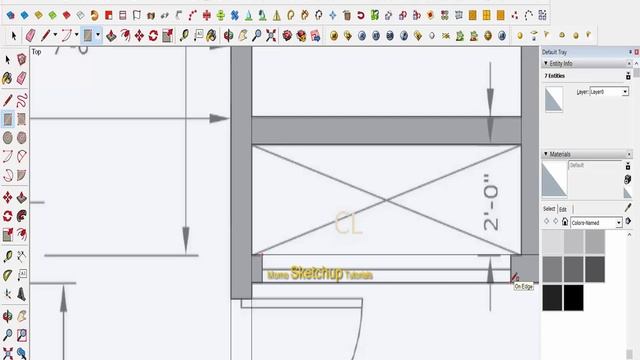Sketchup: 2D house plan смотреть онлайн