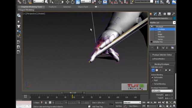 How to skin characters in Autodesk 3ds max - Physique Modifier Tutorial смотреть онлайн