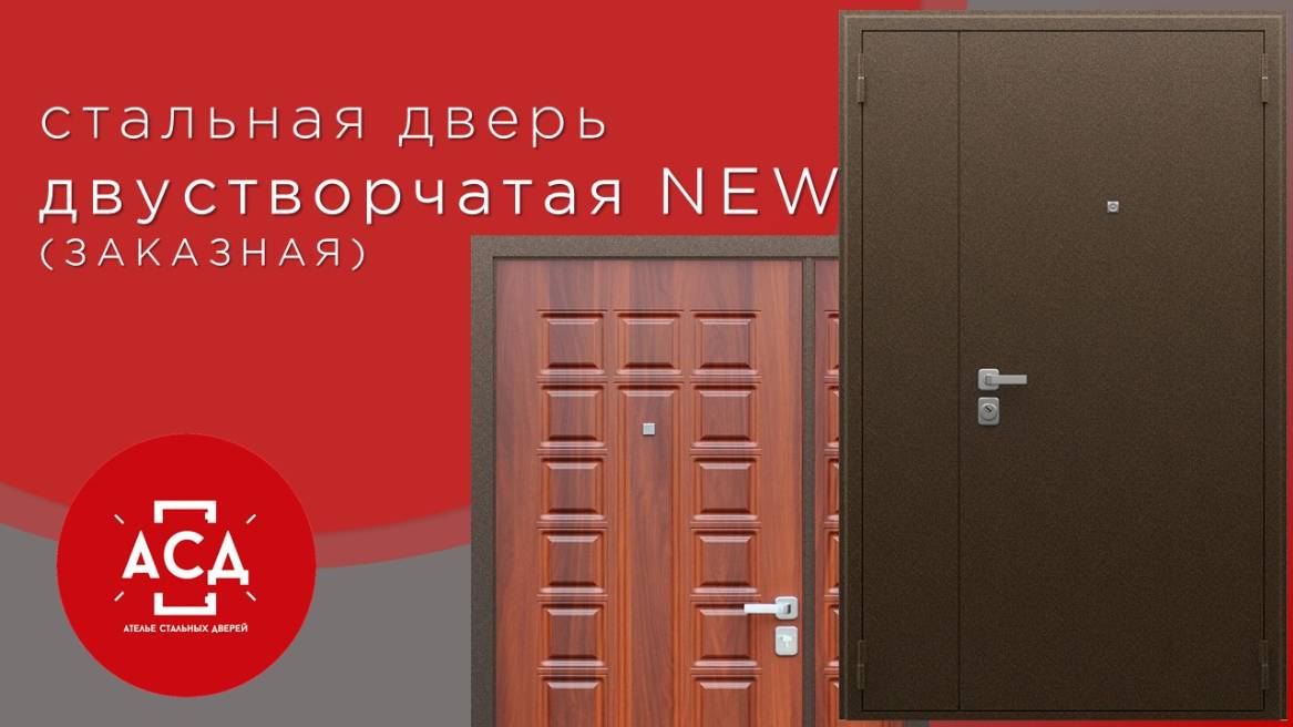 Двустворчатая NEW - заказная стальная дверь смотреть онлайн