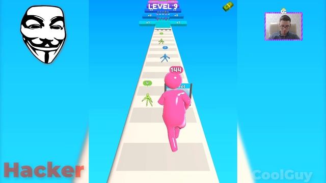 NOOB vs PRO vs HACKER vs GOD in Red Rover Giant Rush смотреть онлайн