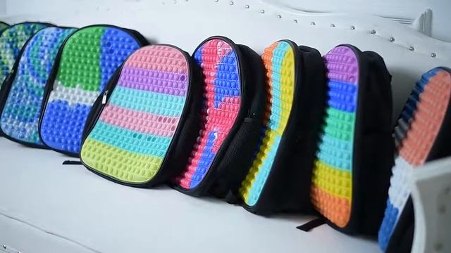Woowooh POP IT Backpack For Children Rainbow Multicolor 12-16 inch смотреть онлайн