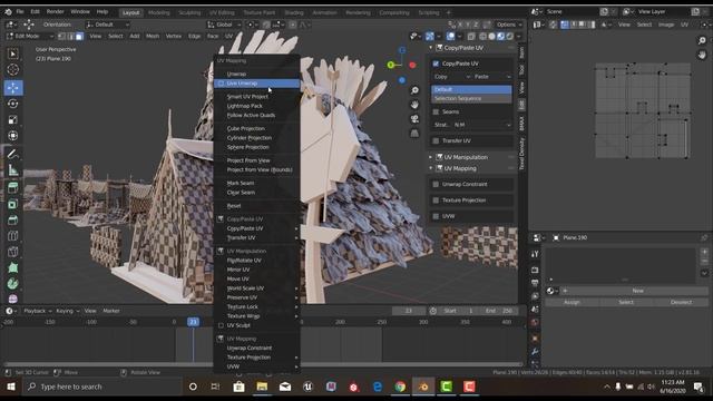 UV Unwrap and Texel Density Checker using Blender 2.80 смотреть онлайн