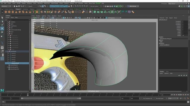 Maya/Zbrush HardSurface 08 Modeling The Gun Grip Nurbs смотреть онлайн