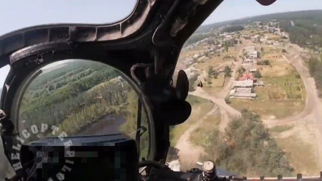 Ми-35 эпичные кадры работы из кабины