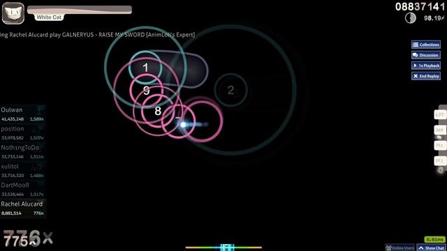 osu! - GALNERYUS - RAISE MY SWORD [AnimLoli's Expert] ★5.96★ смотреть онлайн