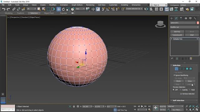 Grow and shrink selection | 3ds max hindi tutorial | study edutech смотреть онлайн