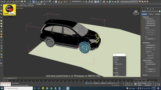 3ds max car rig | Animation tutorials in 3ds Max | 3ds max Architectural Walkthrough By Career Hack смотреть онлайн