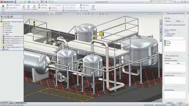 SolidWorks Routing - Piping смотреть онлайн