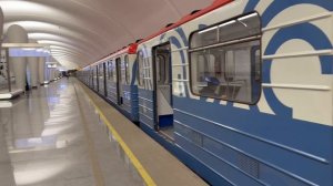 81-717.5М, 81-714.5М Московский транспорт и 81-571 Московский транспорт на станции Физтех