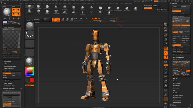 Zbrush 4r6 rendering setup 2 HD смотреть онлайн