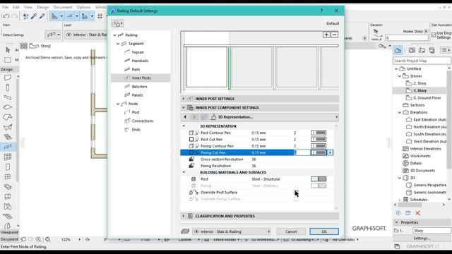 how to draw a house in archicad part 3, adding staircase and railings смотреть онлайн