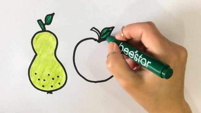 Bolalar Uchun Mevalarni Chizish / Drawing Yummy Fruits With Song For Kids/Рисование Фрукты для Дете